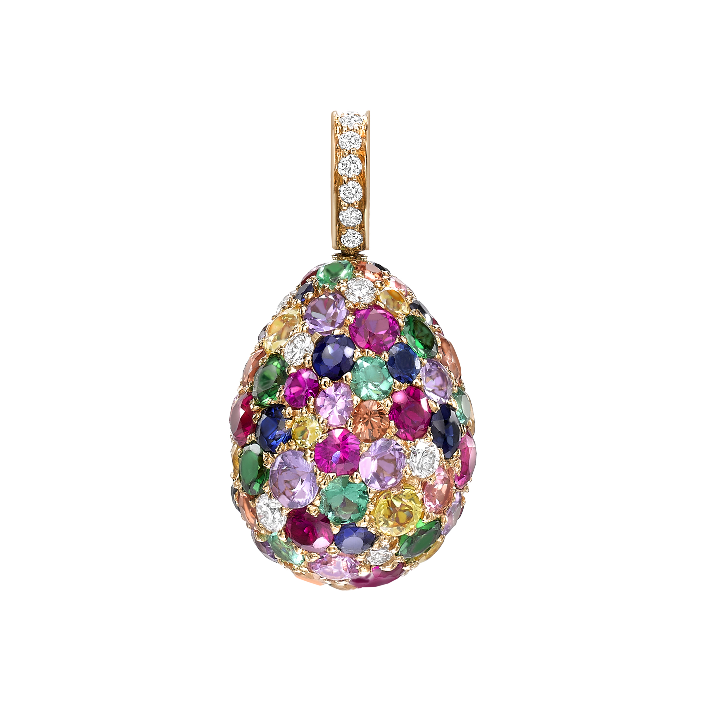 Fabergé Emotion Multicoloured Gemstone Egg Pendant