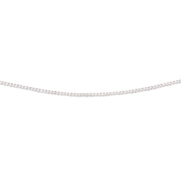 Sterling Silver Diamond Cut Curb Chain - 36cm/14in