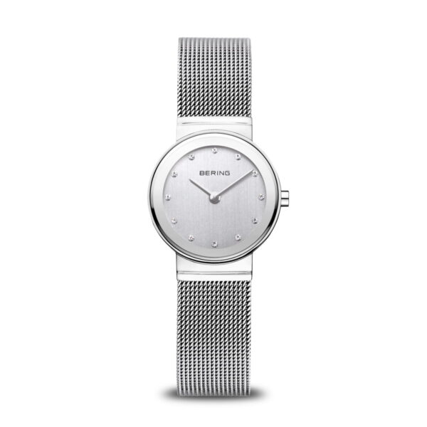Bering Classic Polished Silver Small Mesh Watch - 10126-000