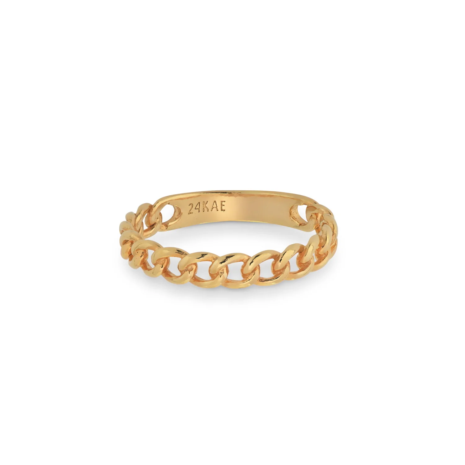 24Kae Gold Chain Link Ring