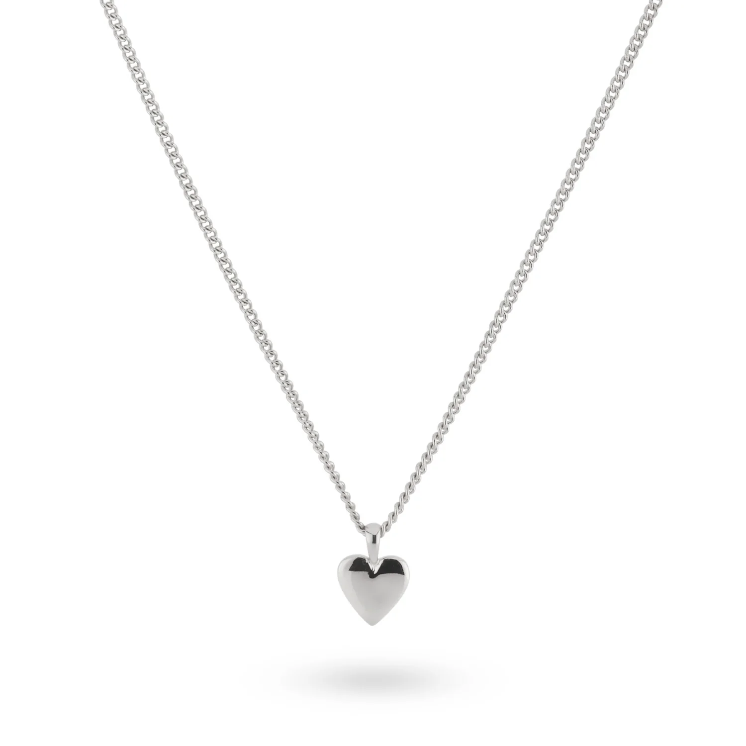 24Kae Silver Necklace with Small Heart