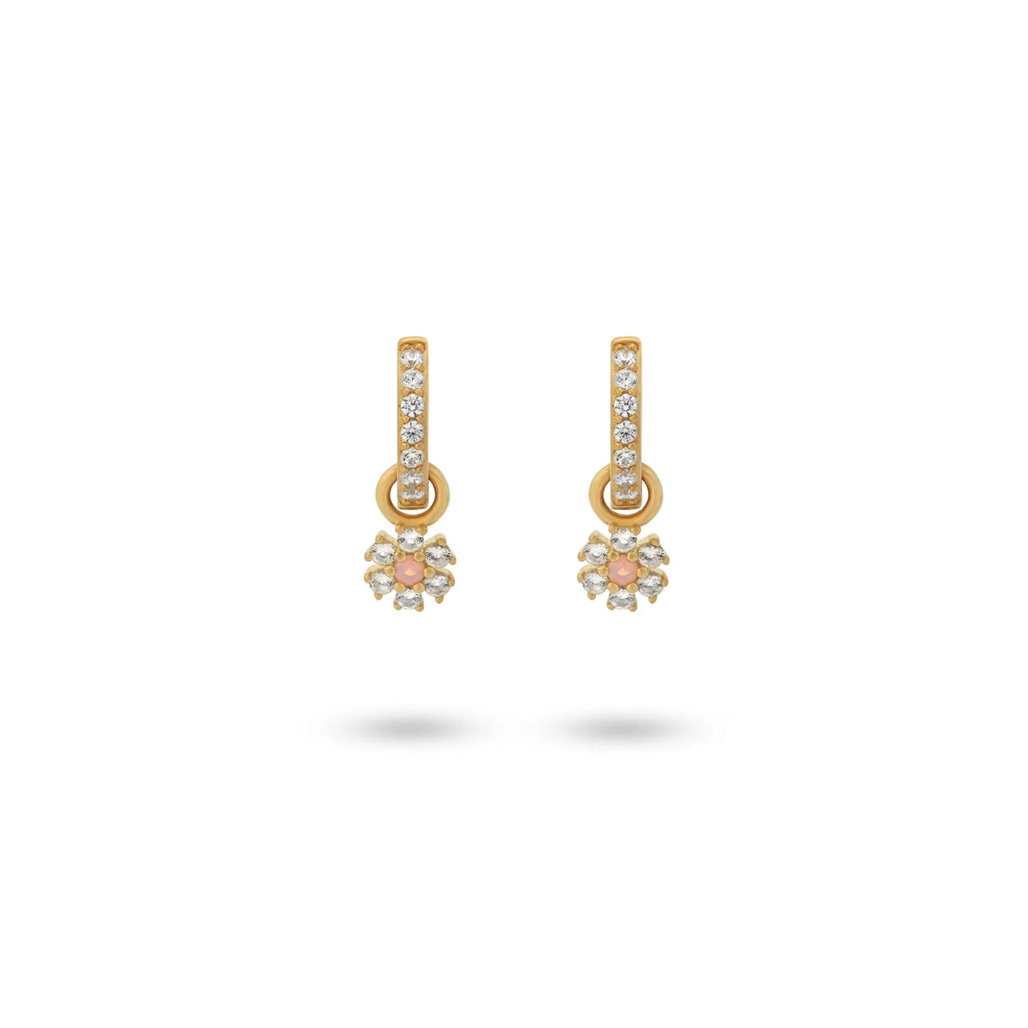 24Kae Gold Flower Drop Earrings
