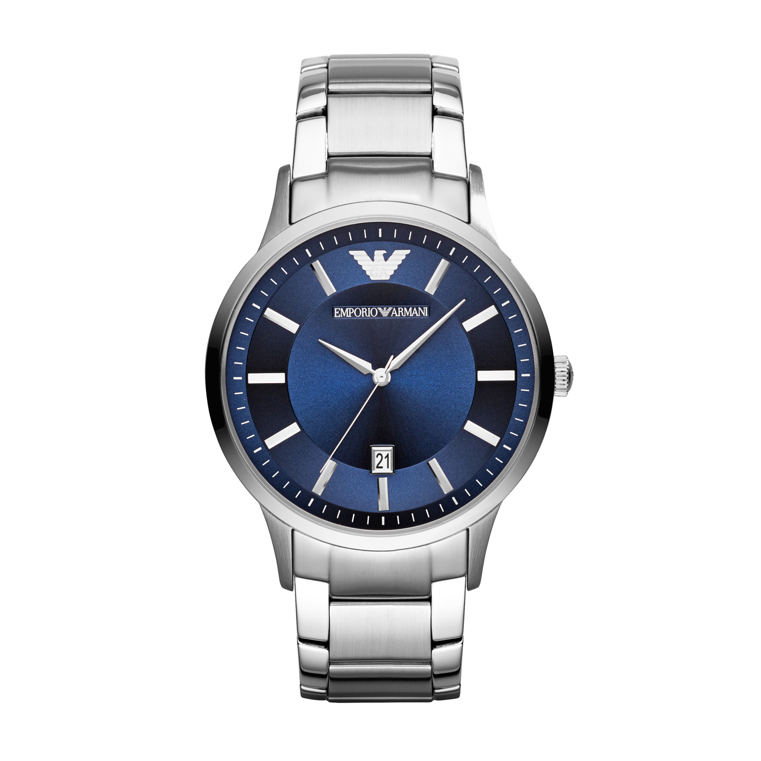 Emporio Armani Renato Stainless Steel Watch - Blue Dial