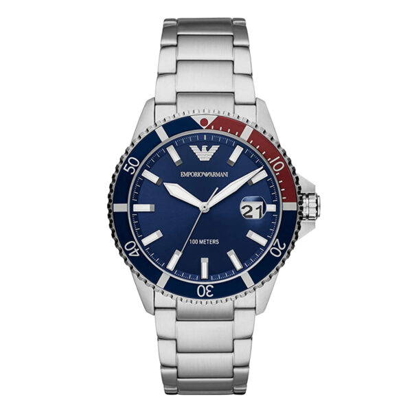 Emporio Armani Stainless Steel Watch - Blue Dial