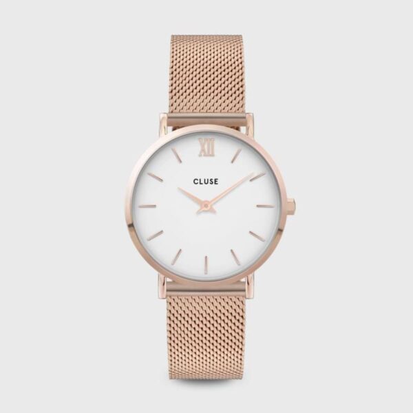 Cluse Minuit Mesh Rose Gold Watch