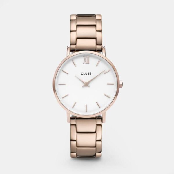 Cluse Minuit 3-Link Rose Gold Watch