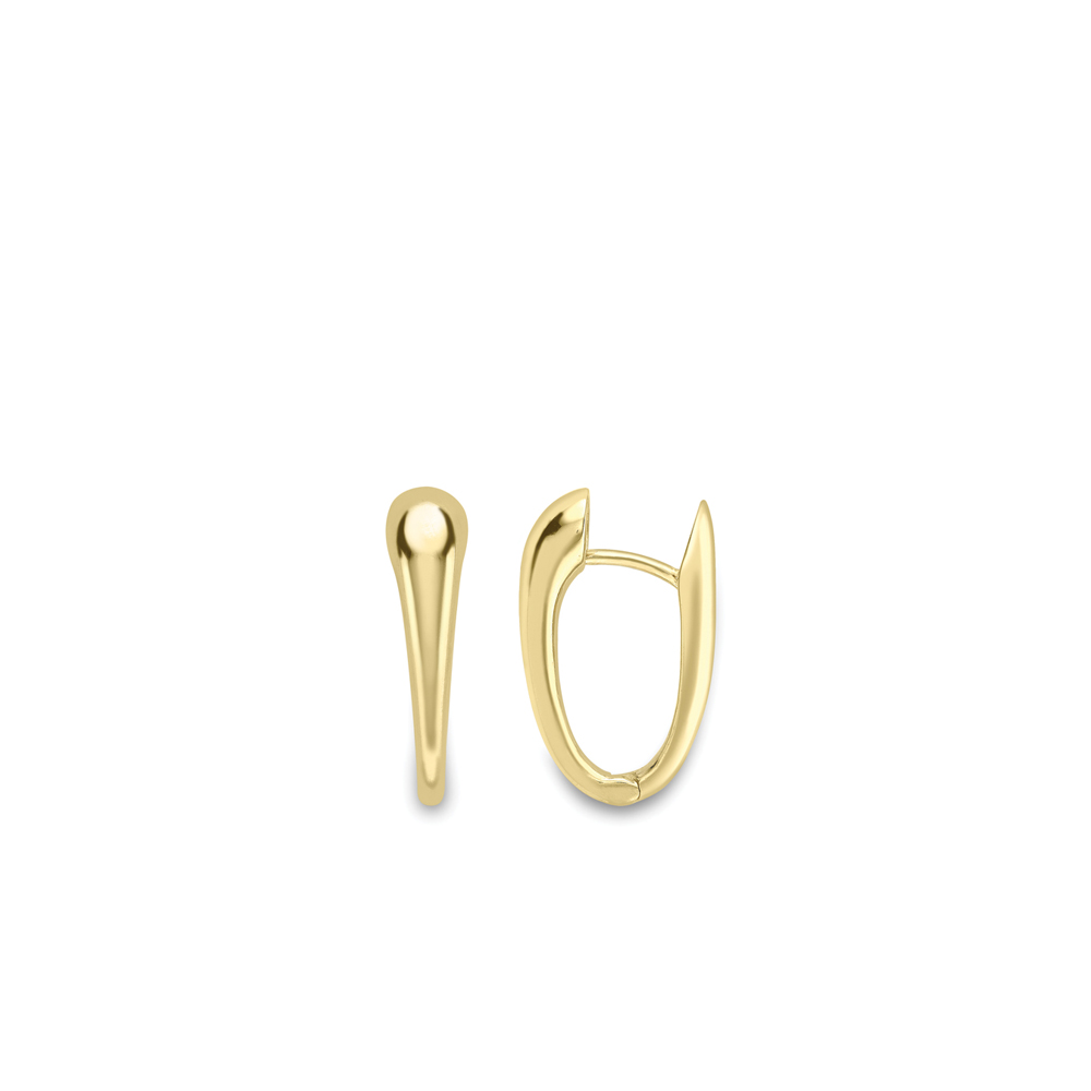 9ct. Yellow Gold Curvy Huggie Earrings