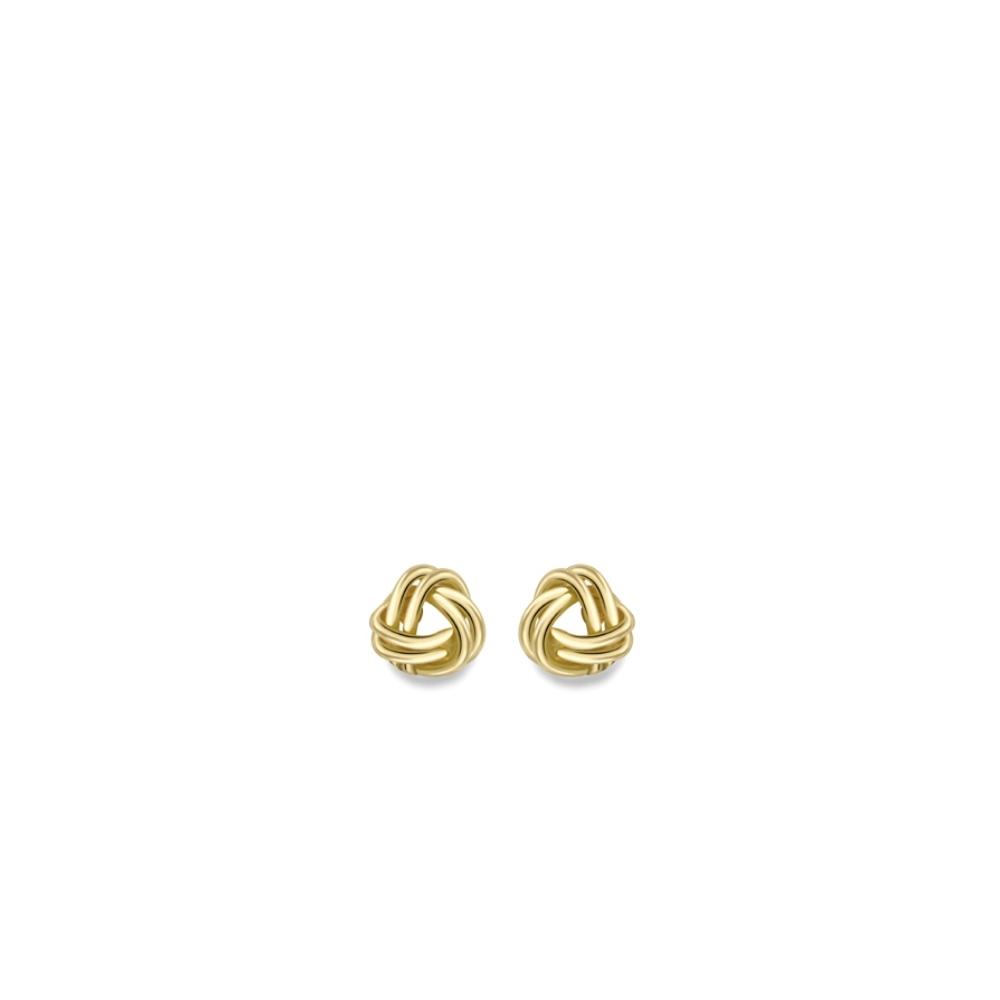 Yellow Gold Small Knot Stud Earrings
