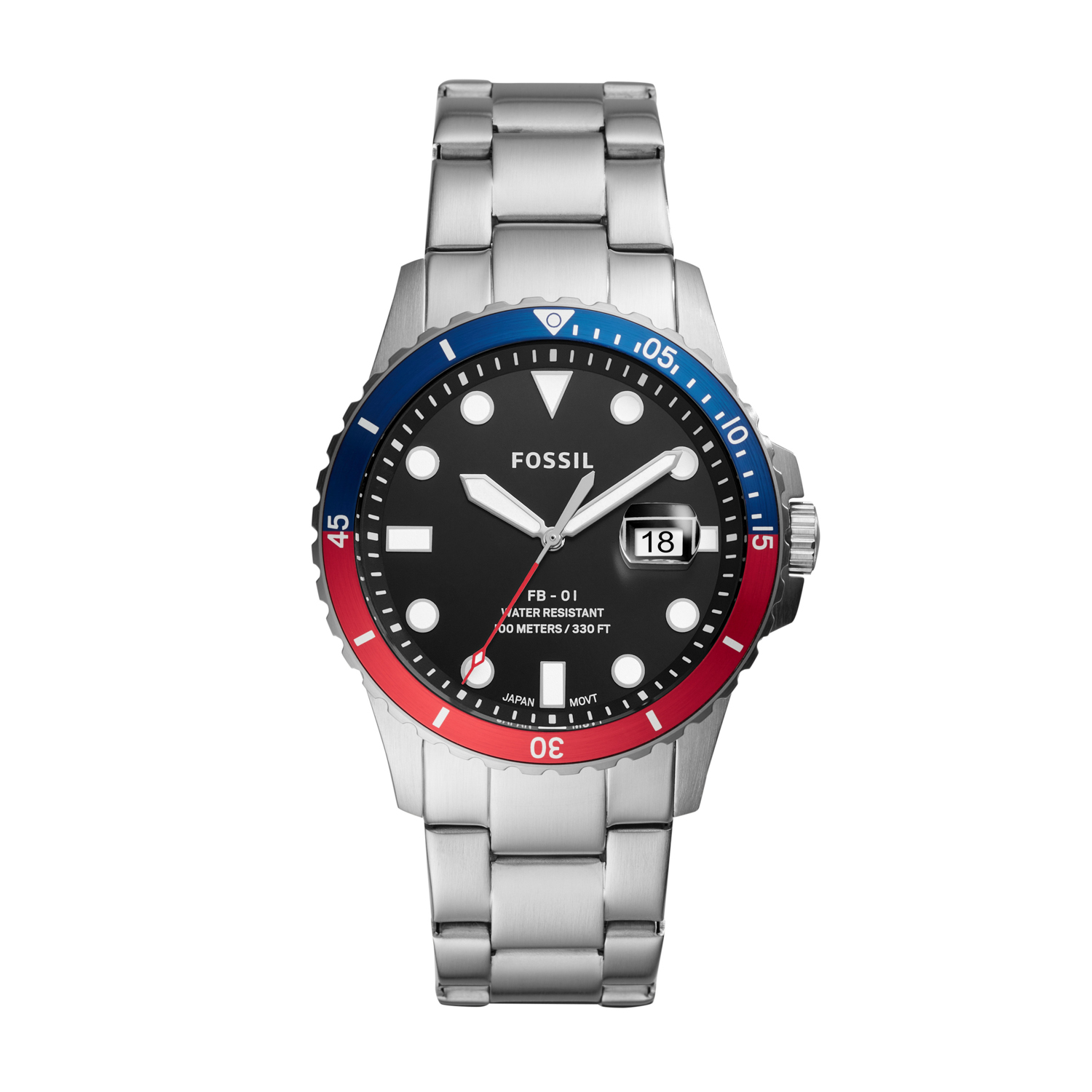 Fossil FB-01 Three-Hand Watch - Red & Blue