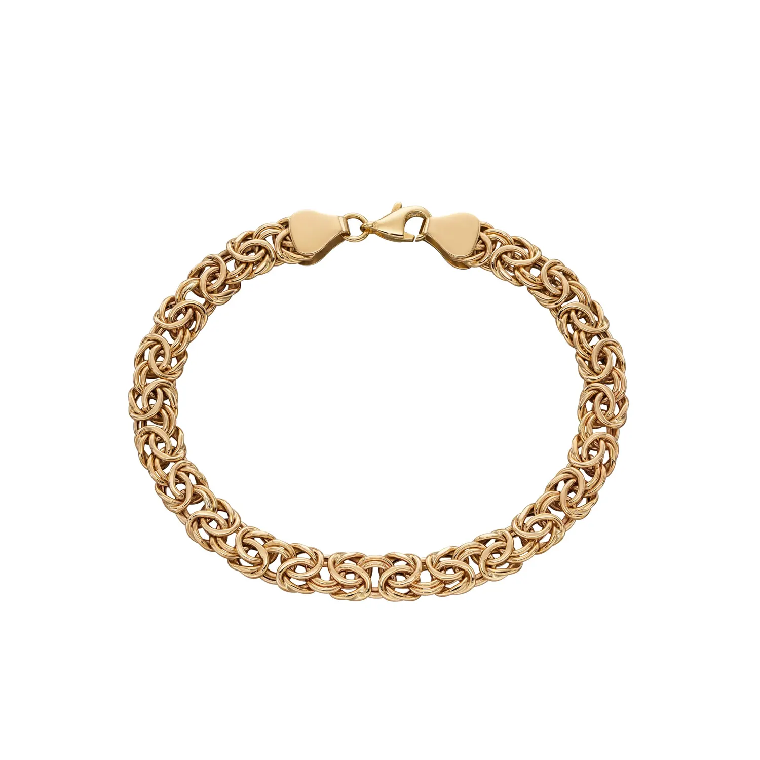 Yellow Gold Byzantine Link Bracelet