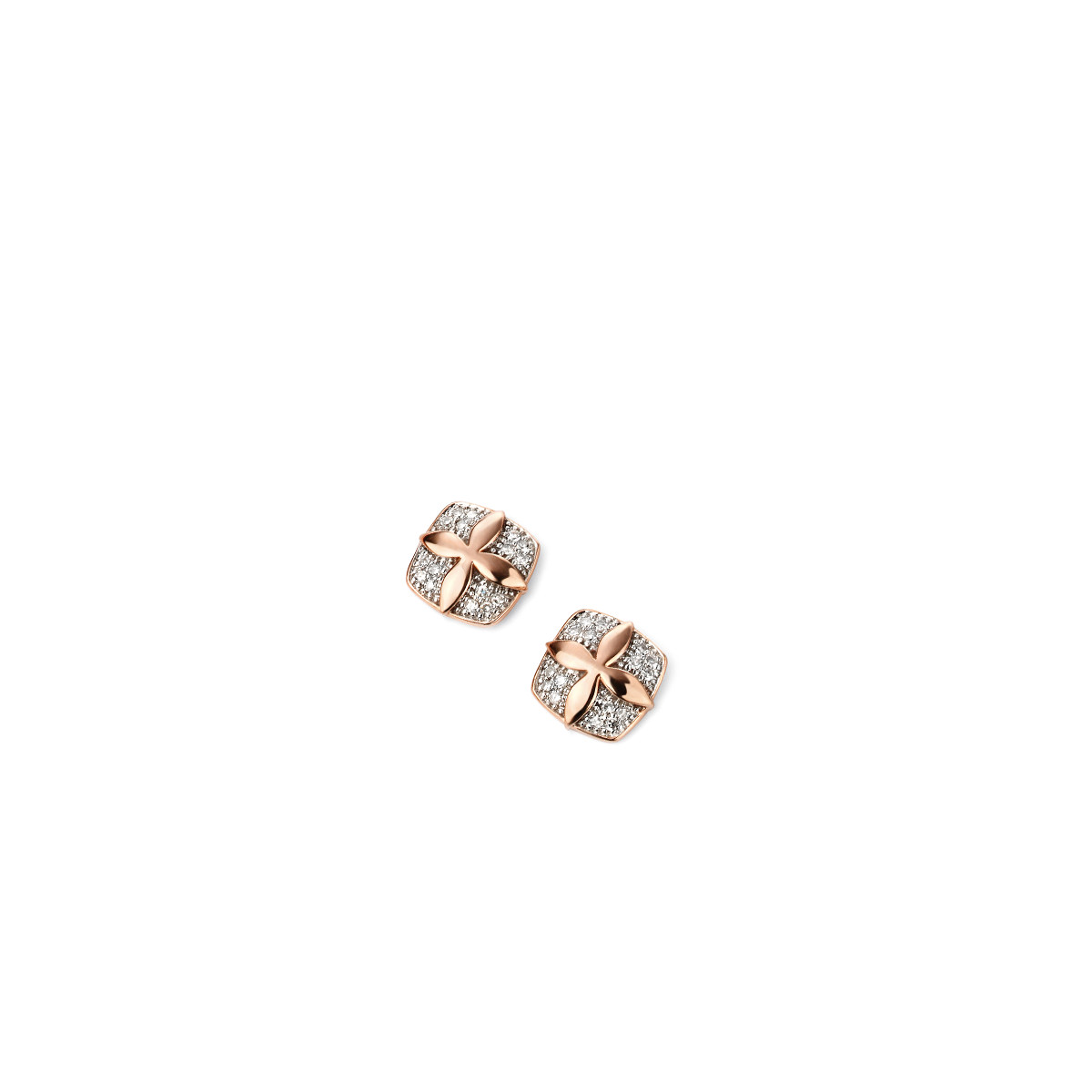 Rose Gold & Diamond Pave Earrings