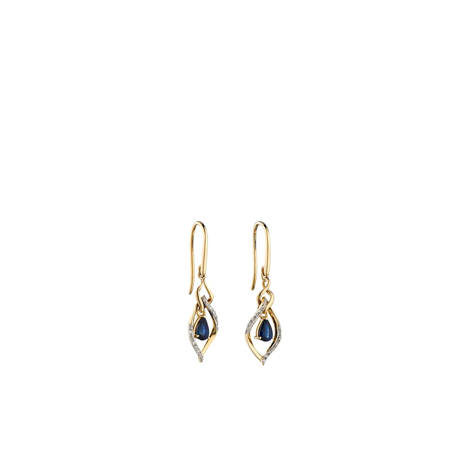 Sapphire & Diamond Marquise Earrings
