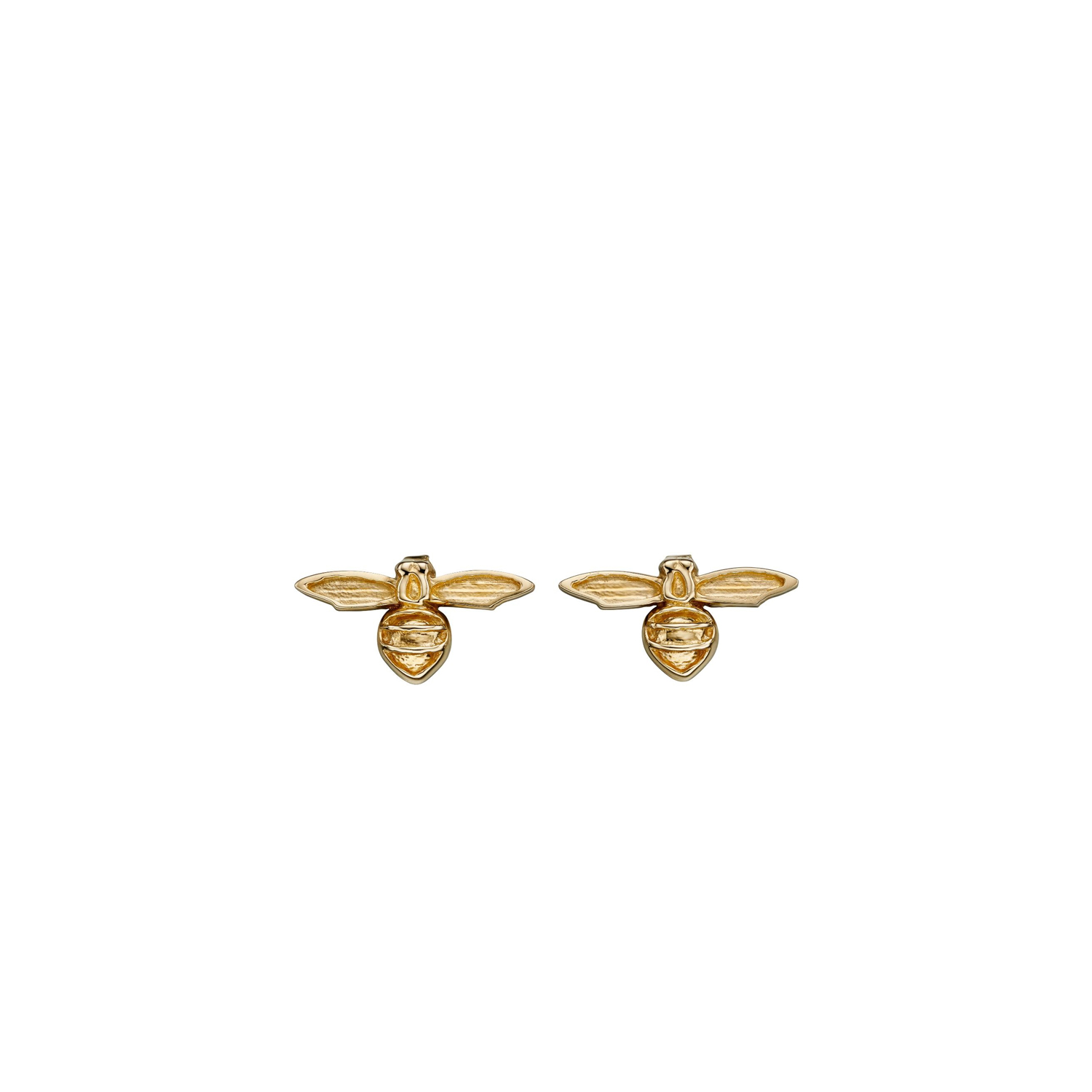 Yellow Gold Bee Stud Earrings