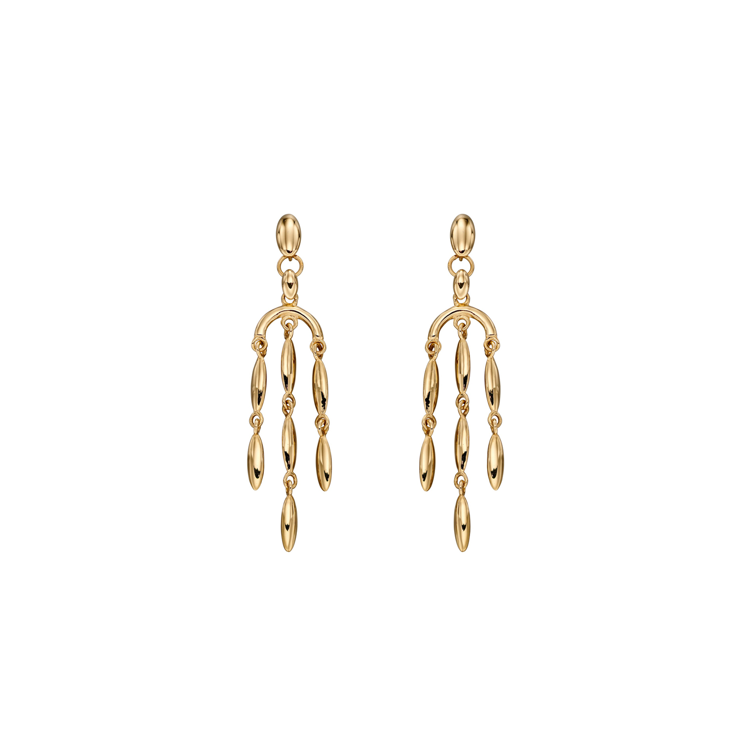 Gold Cascade Drop Earrings