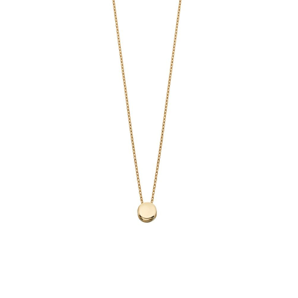 Small Gold Disc Necklace
