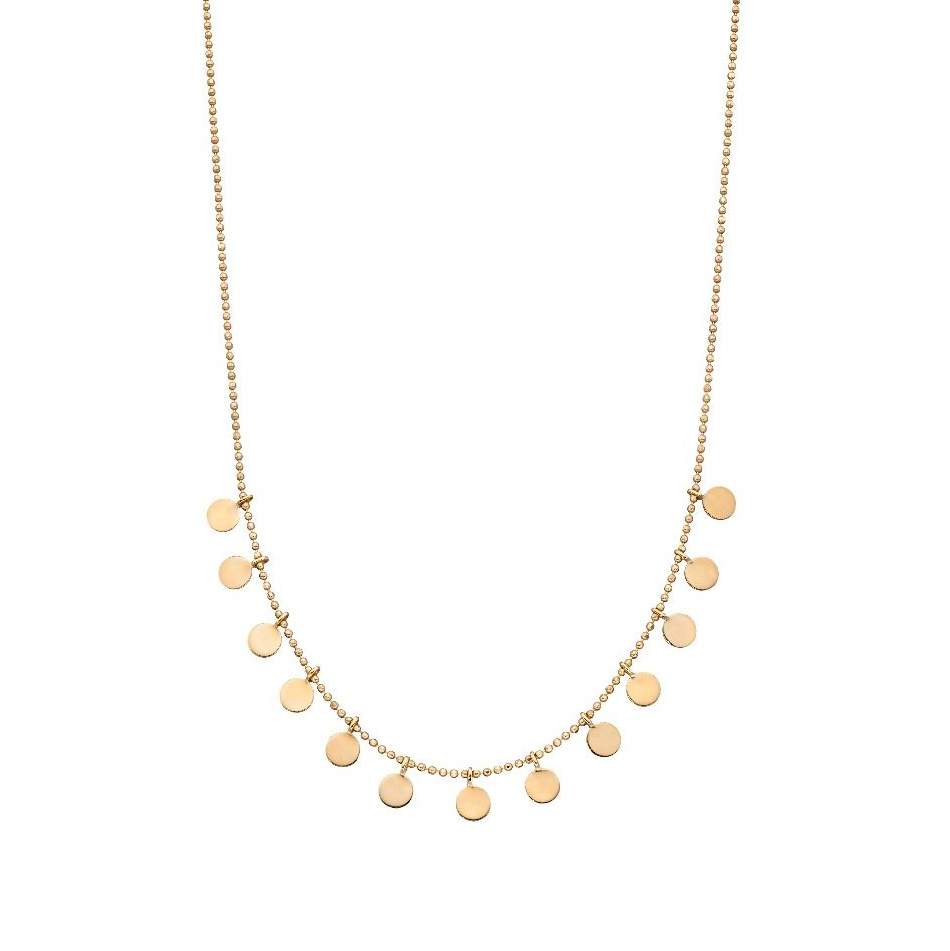 Yellow Gold Disc Necklace