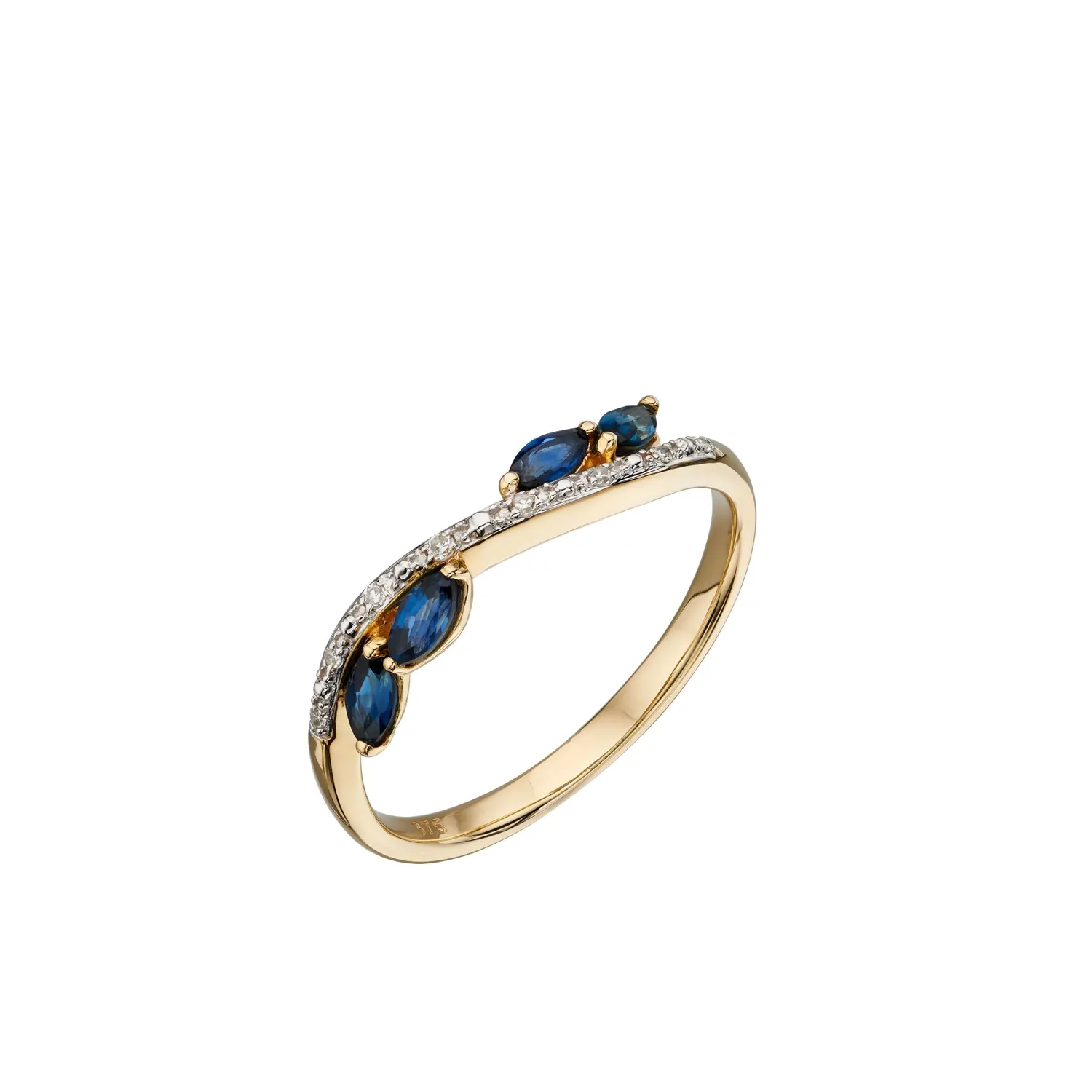 Sapphire & Diamond Marquise Ring