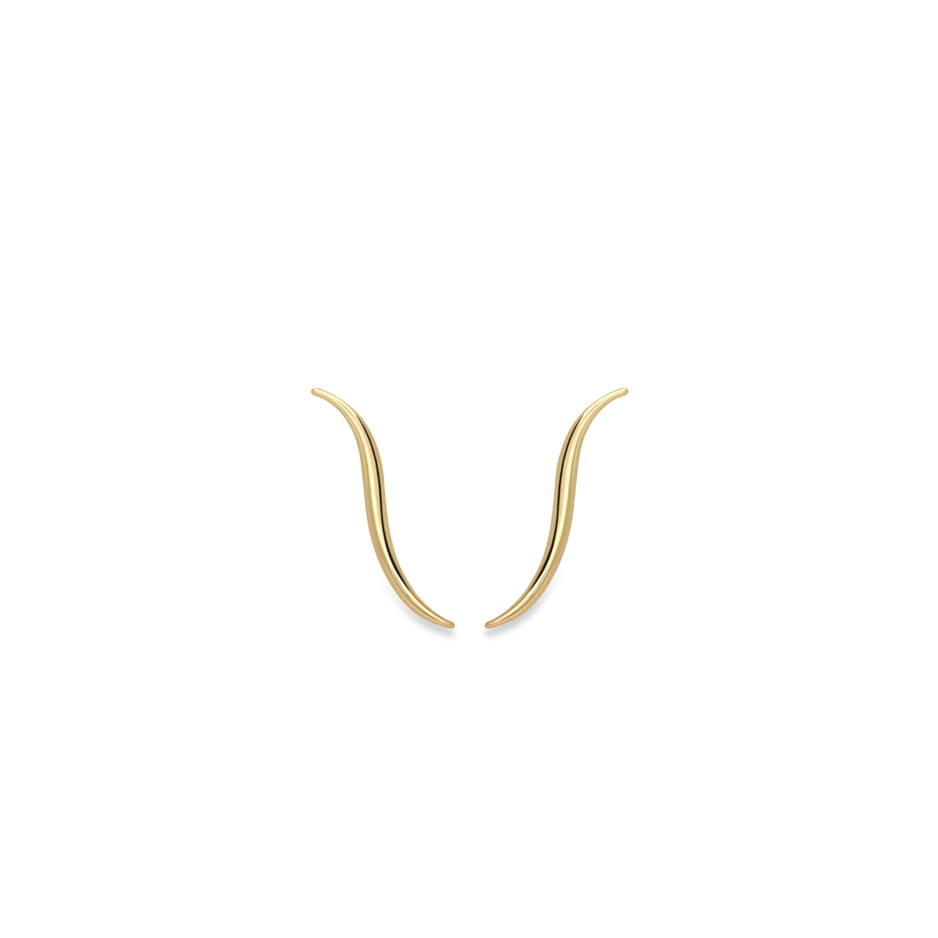 9ct. Yellow Gold Elongated S Earrings