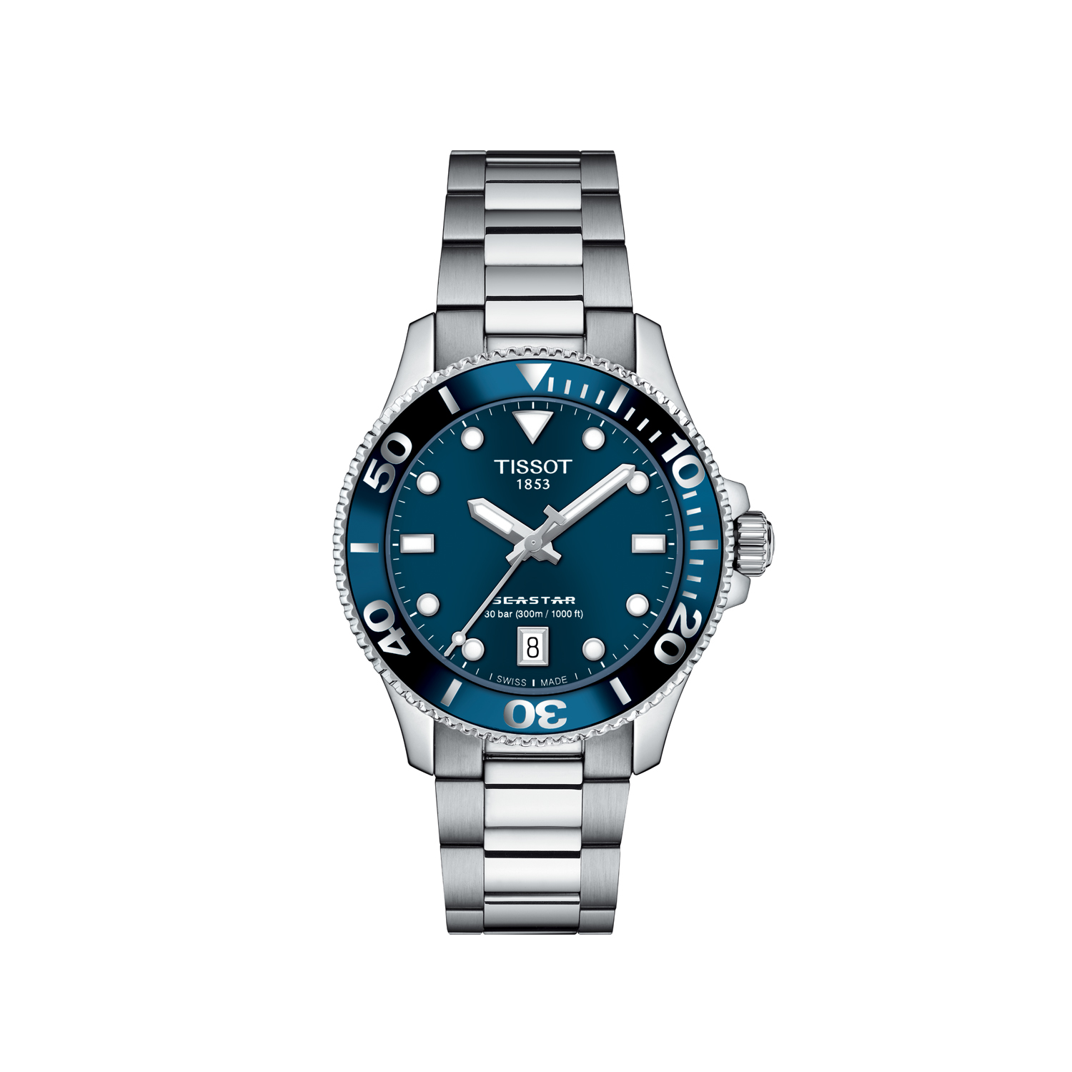 Tissot Seastar 1000 Stainless Steel Watch - Blue Dial