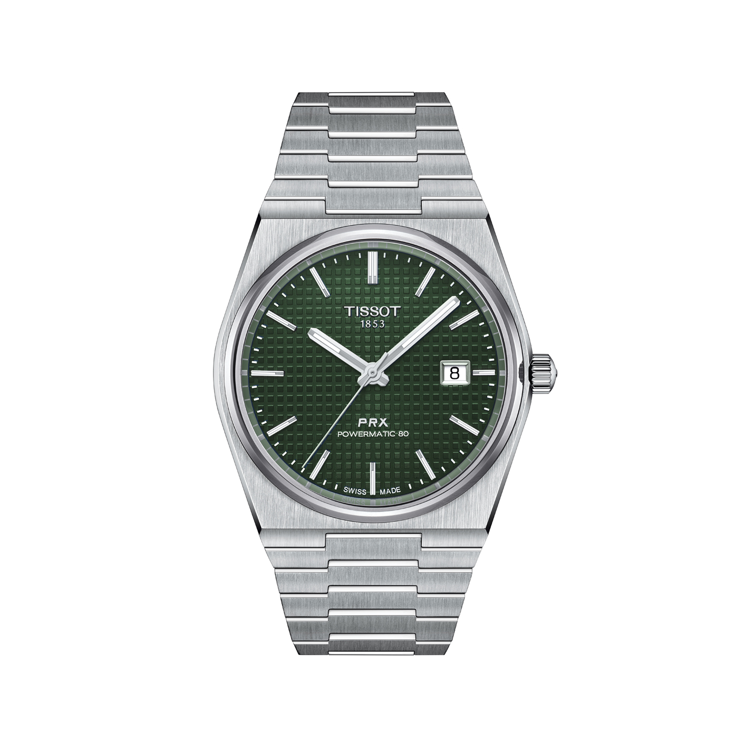 Tissot PRX Powermatic 80 Stainless Steel Watch - 40mm Green Dial