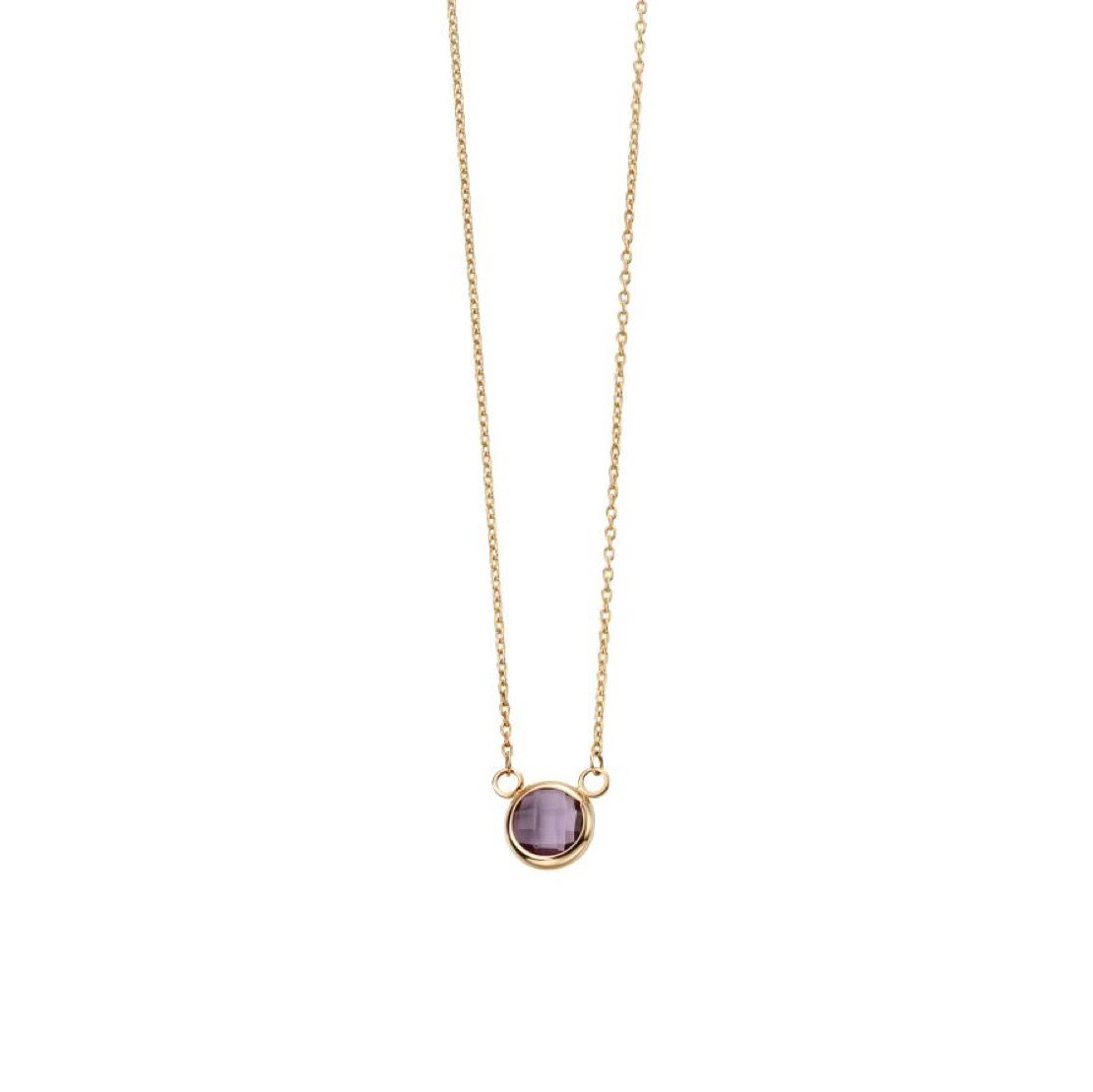 Yellow Gold & Amethyst Necklace