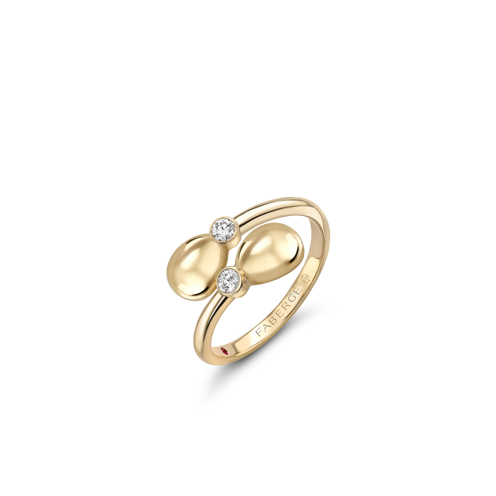 Fabergé Essence Yellow Gold Crossover Egg Ring