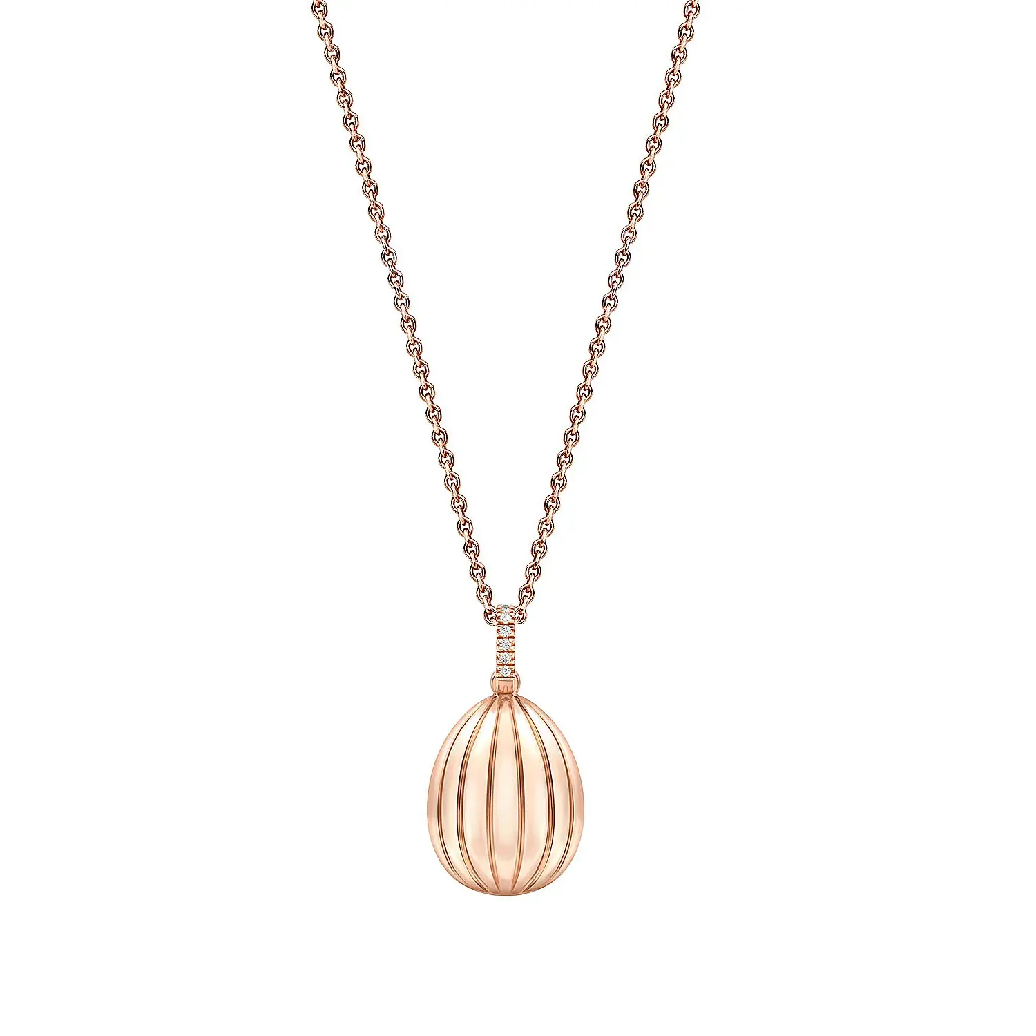 Faberge Colours of Love 180 Rose Gold Egg Necklace