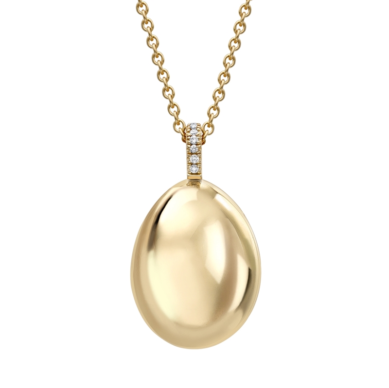 Fabergé Essence Yellow Gold Egg Necklace