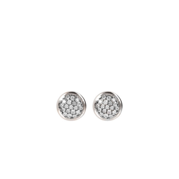Bronzallure Pave Button Earrings