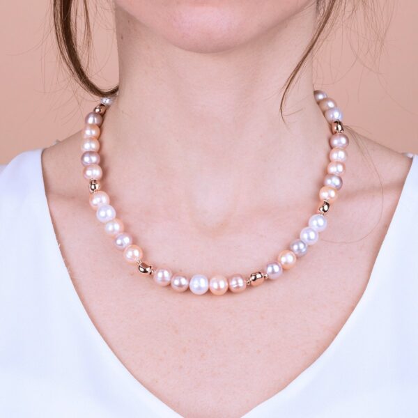 Bronzallure Multi-Color Pearl Necklace