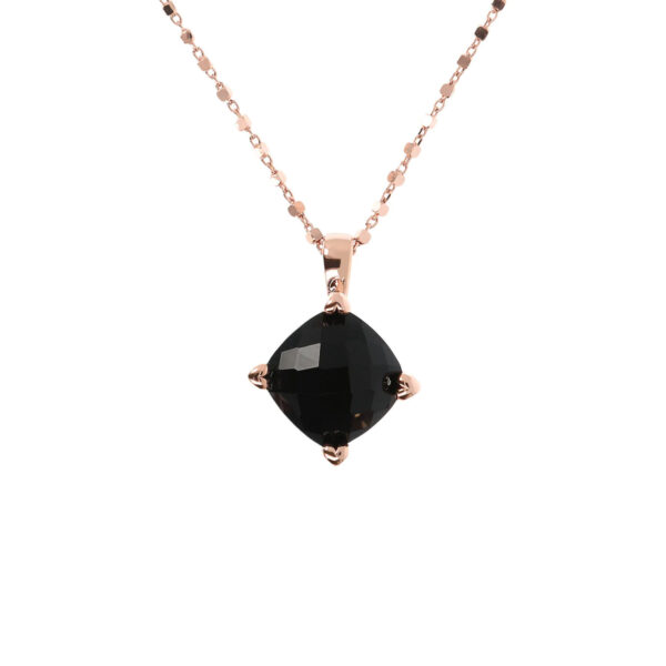Bronzallure Rose & Black Onyx Necklace