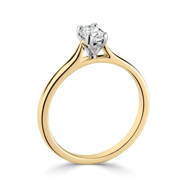 Scarlet - 18ct. Yellow Gold Solitaire Diamond Engagement Ring - 1.29cts - oval solitaire
