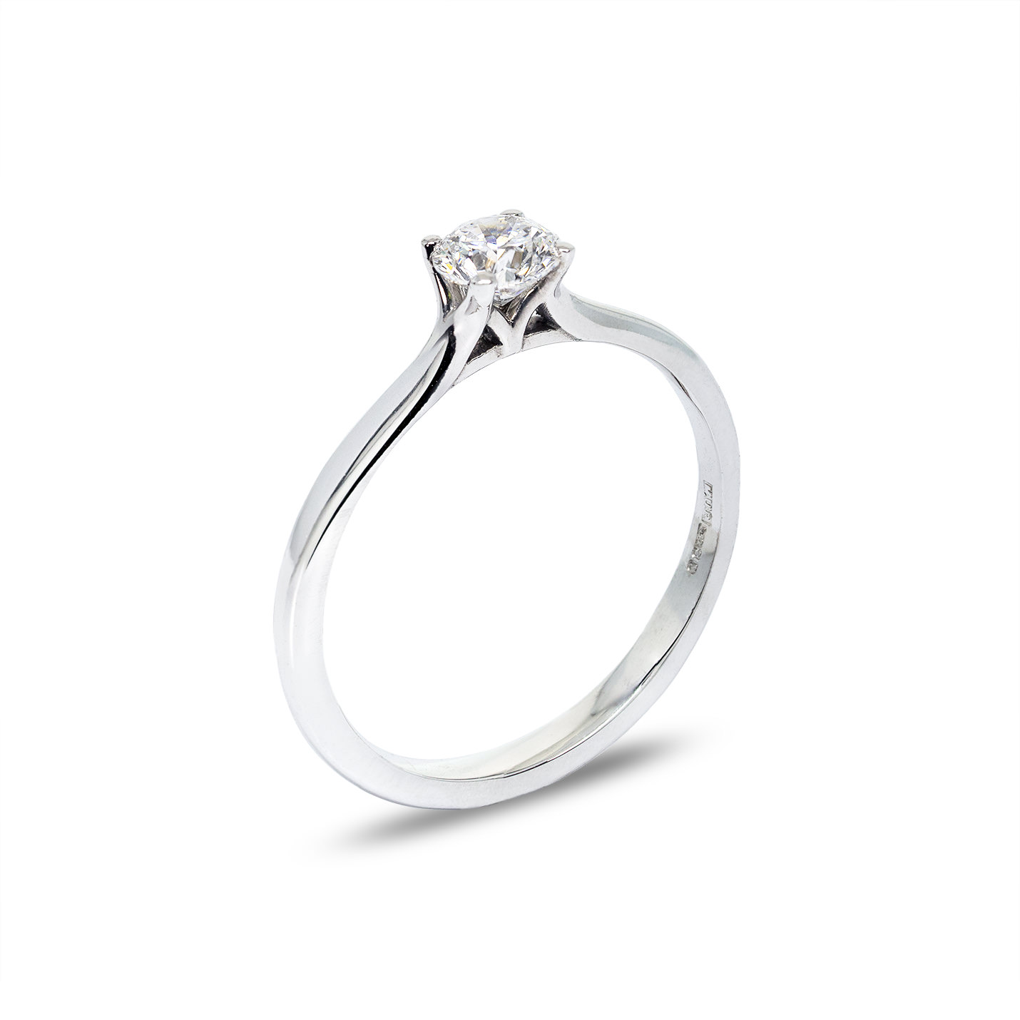Blossom - Platinum Solitaire Diamond Engagement Ring - 0.30cts