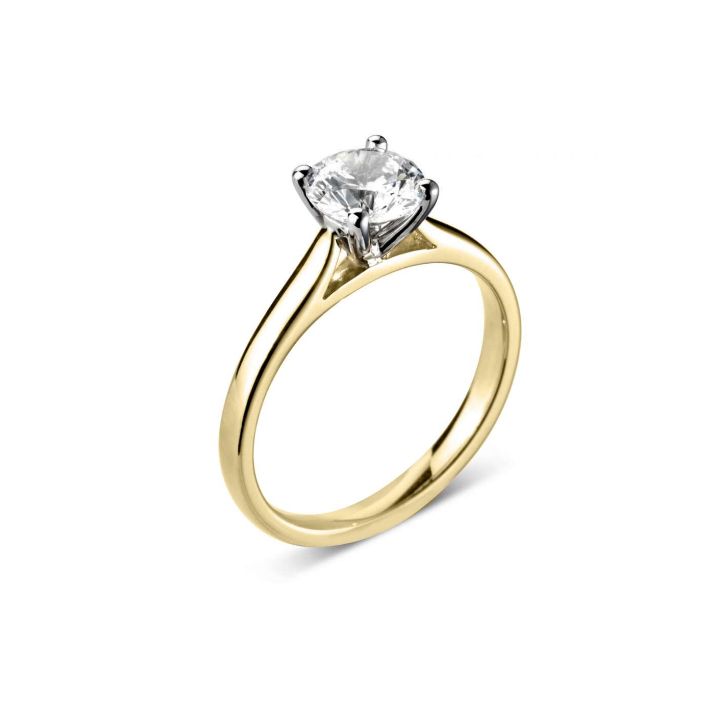 Couture - 18ct. Yellow Gold Solitaire Diamond Engagement Ring - 2.01cts Lab Grown