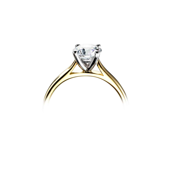 Couture 18ct. Yellow Gold Solitaire Diamond Engagement Ring