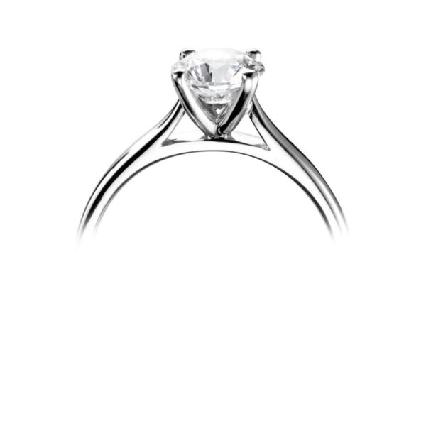 Platinum Solitaire Diamond Engagement Ring - Couture