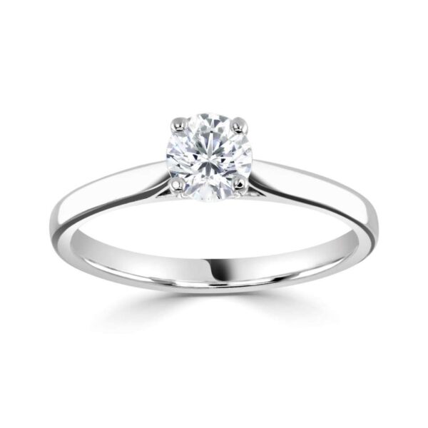 Platinum Solitaire Diamond Engagement Ring - Couture