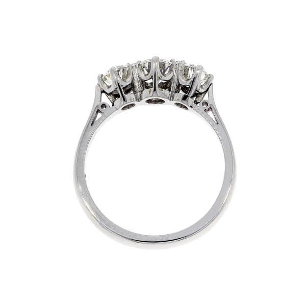 Platinum 3-Stone Diamond Engagement Ring - Versailles
