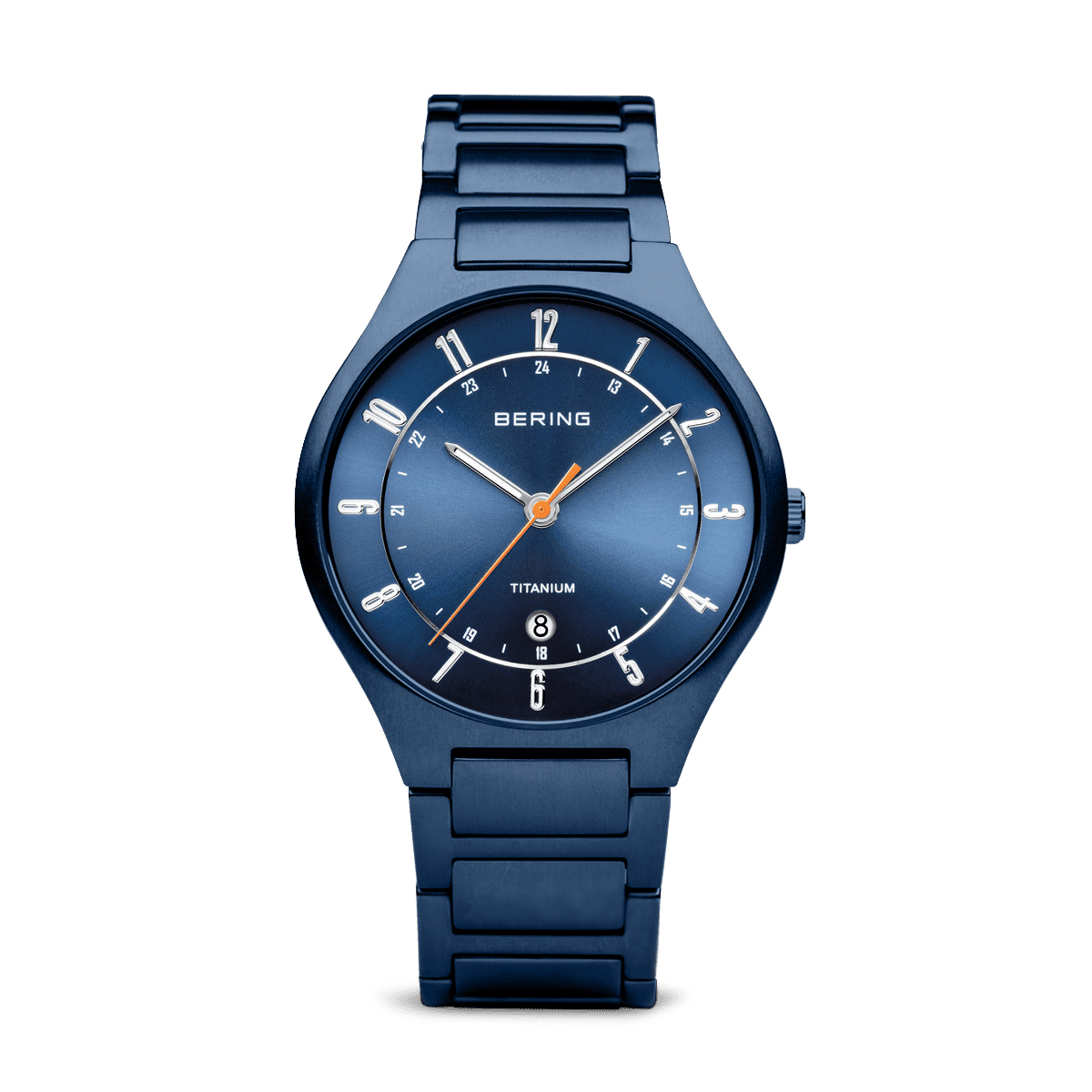 Bering Titanium Matte Blue Watch