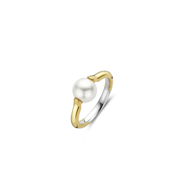Ti Sento Gold & Pearl Ring
