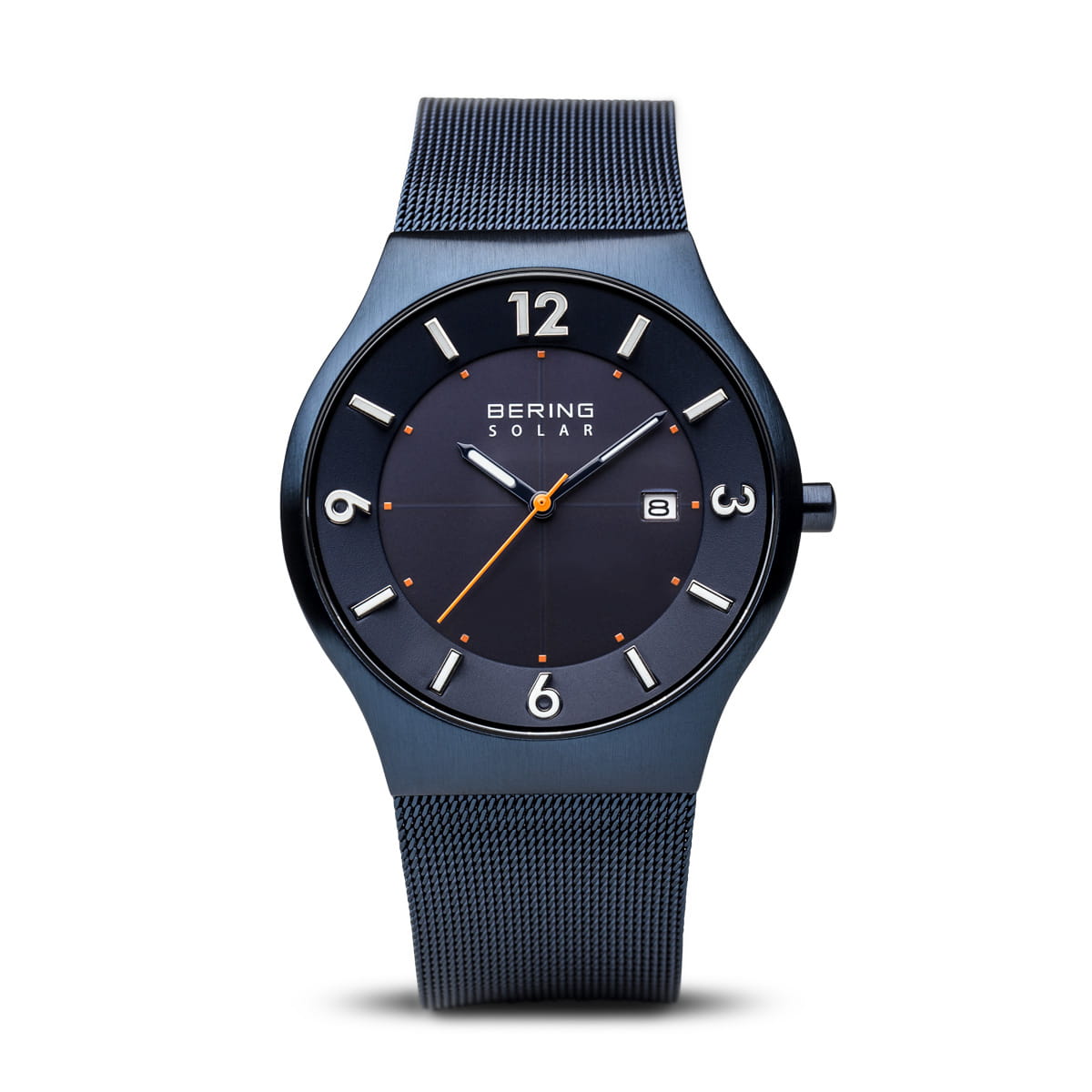 Bering Solar Brushed Blue Watch
