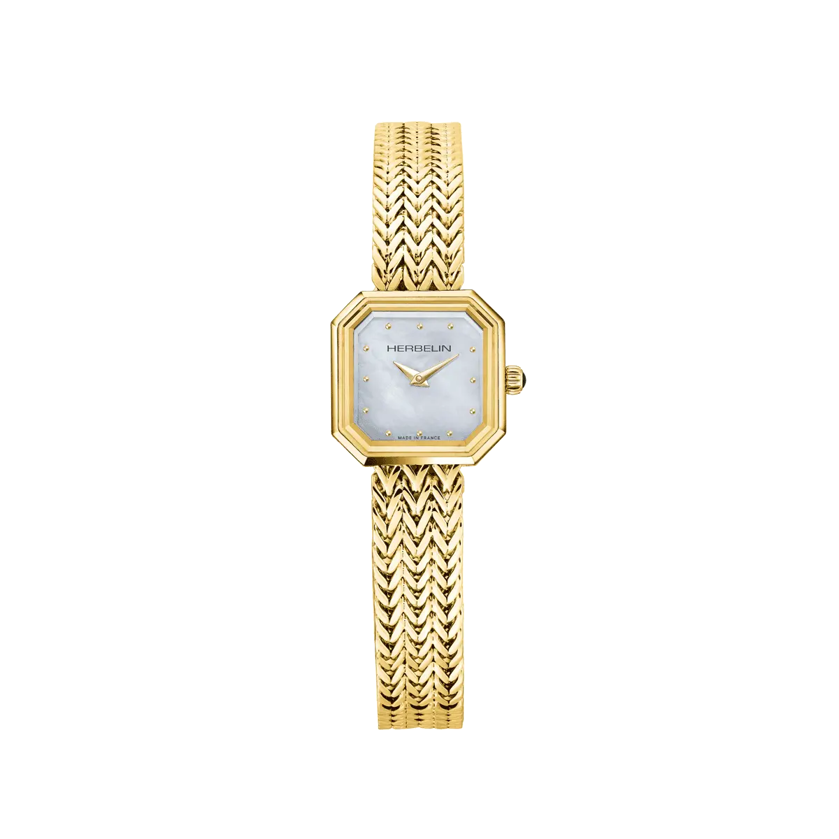 Michel Herbelin Octogone Yellow Gold Plated Watch
