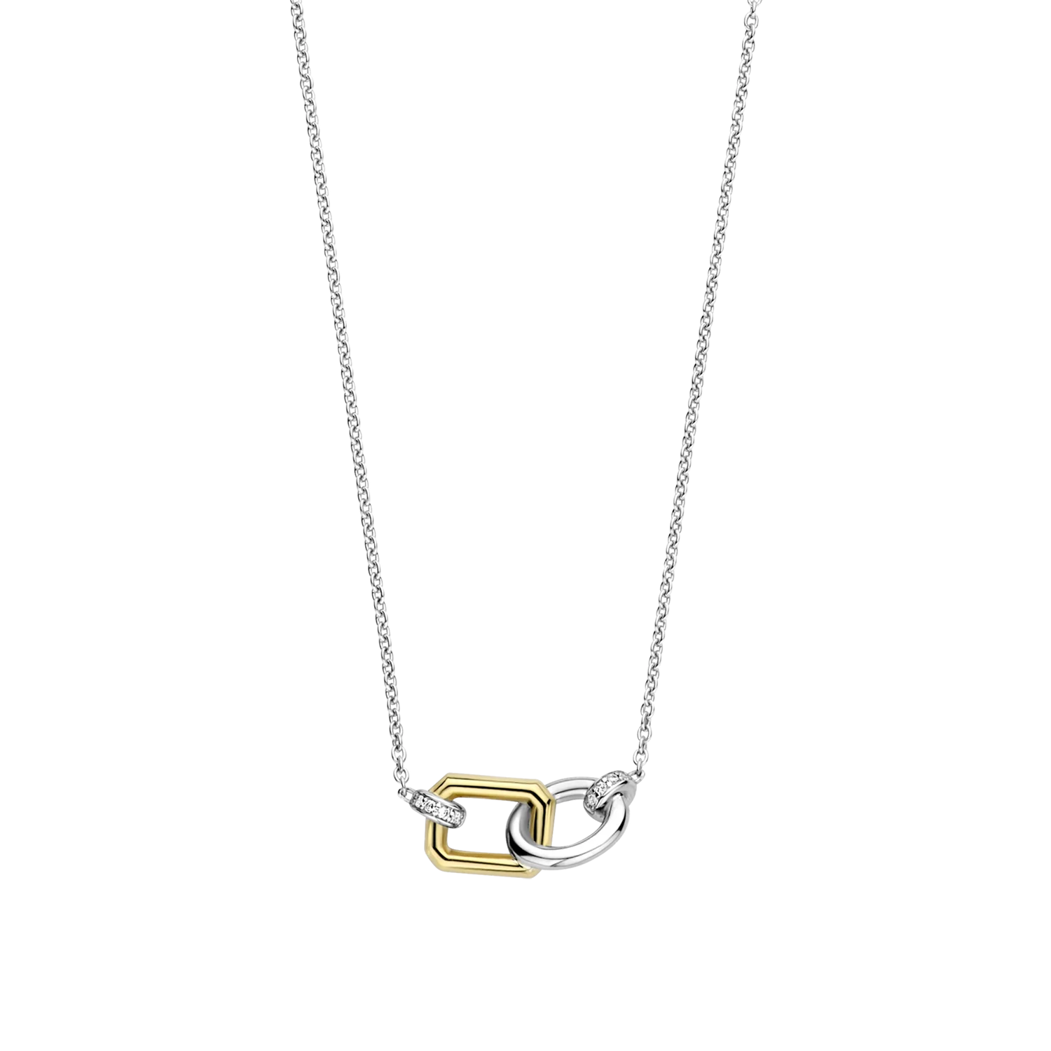 Ti Sento Entwined Necklet - Gold & CZ