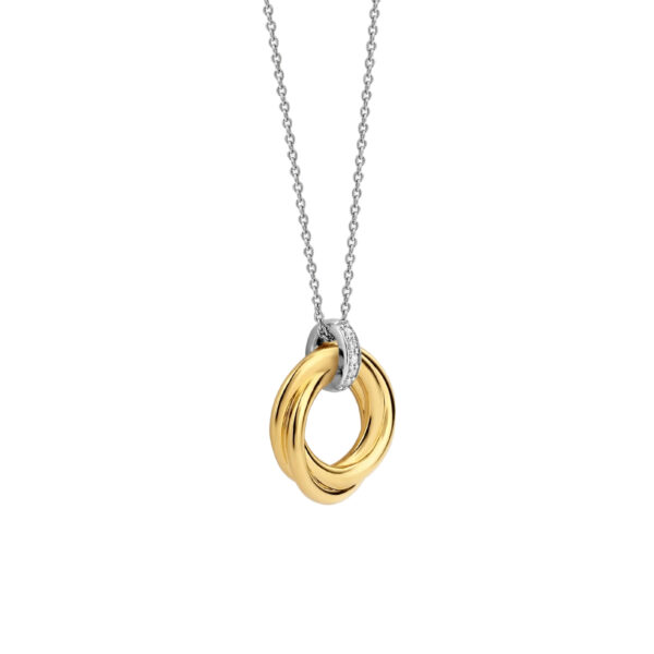 Ti Sento Gold Twisted Circle Necklace