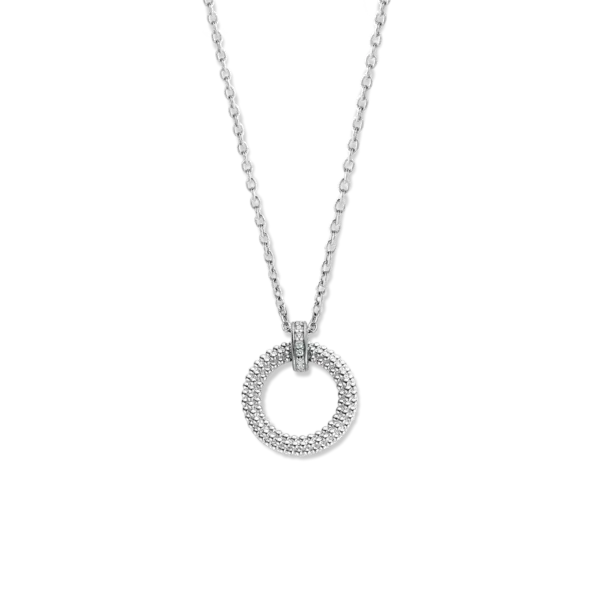 Ti Sento Silver Necklace with Beaded Pendant