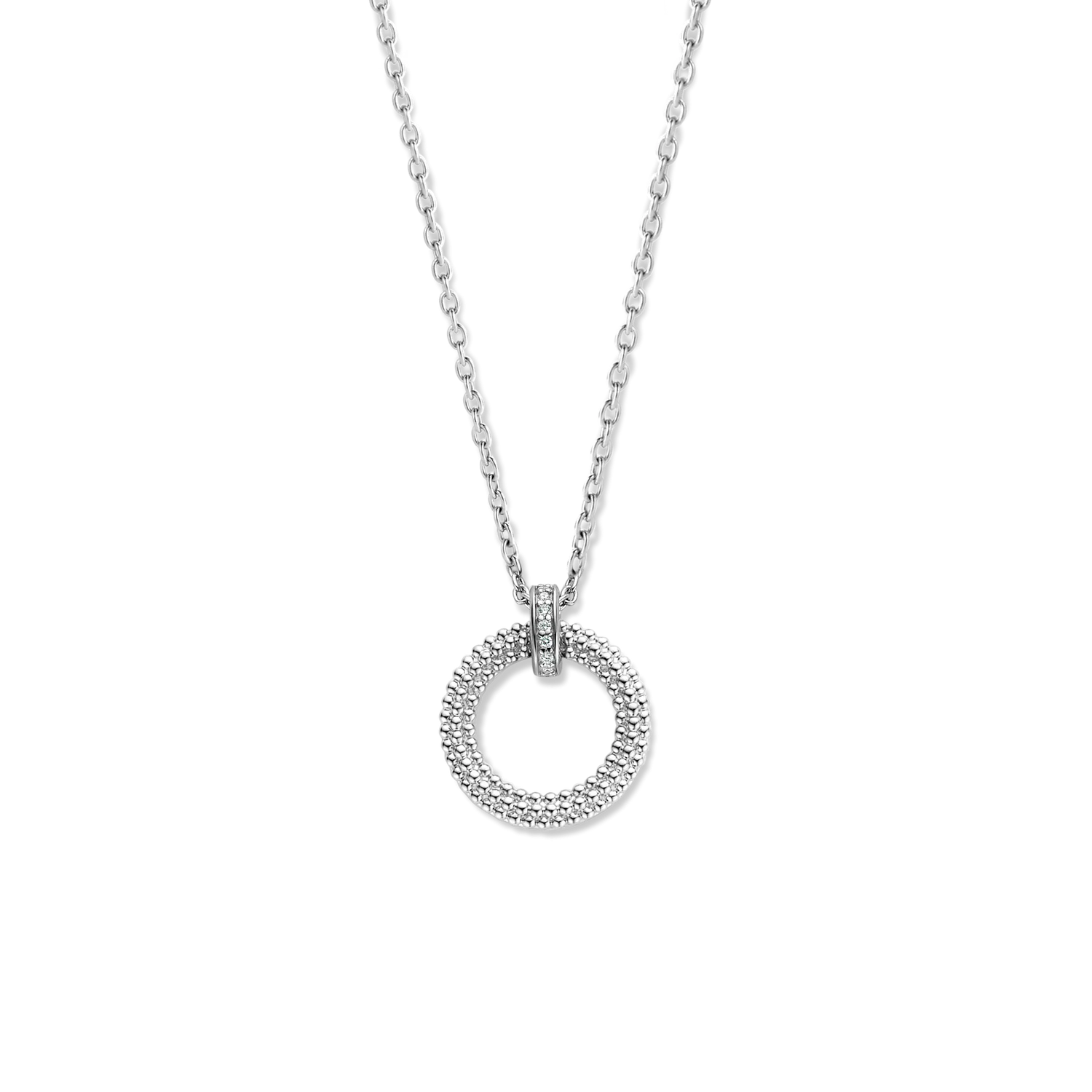 Ti Sento Silver Necklace with Beaded Pendant