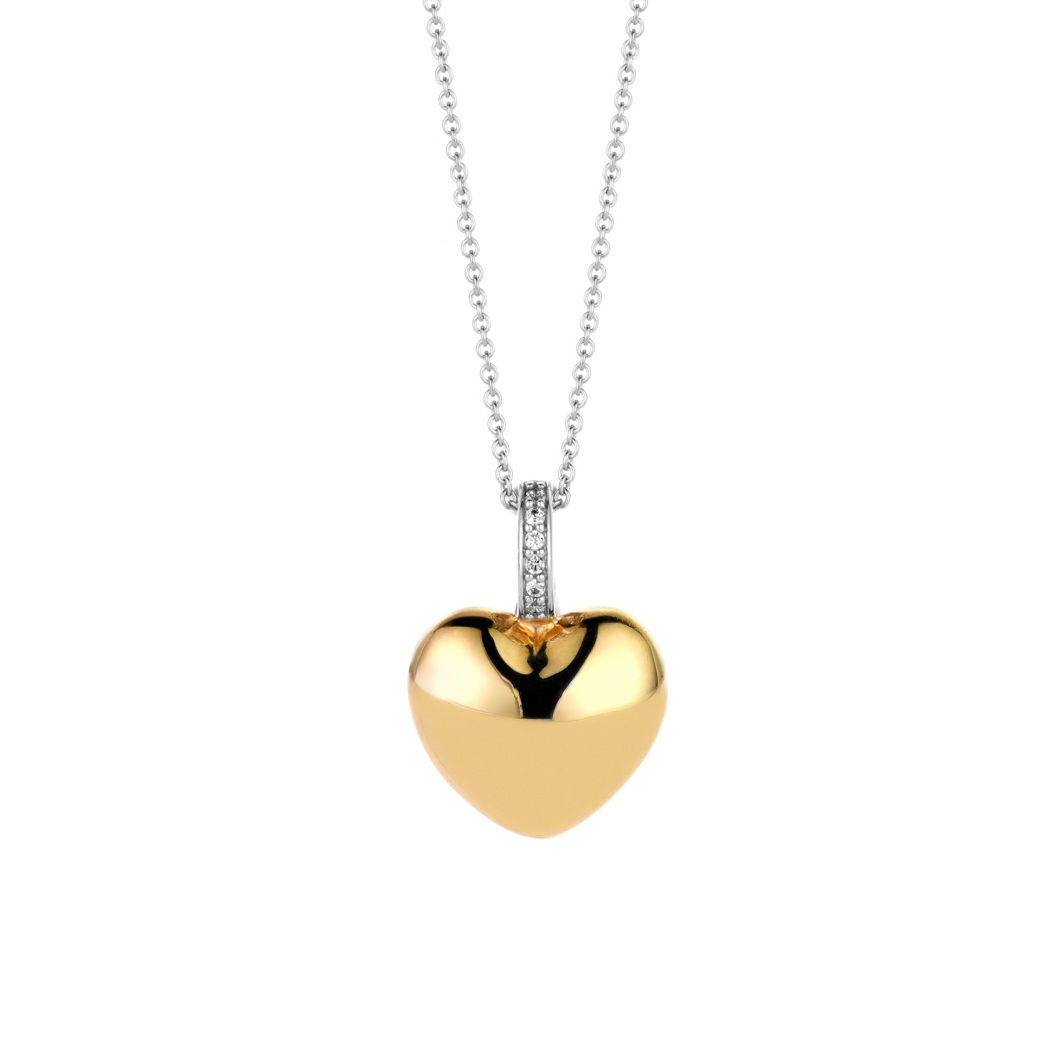 Ti Sento Gold Heart Necklace
