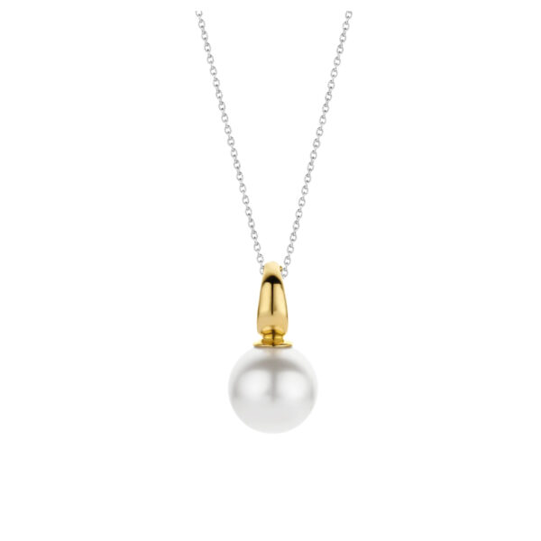Ti Sento Gold & Pearl Drop Necklace