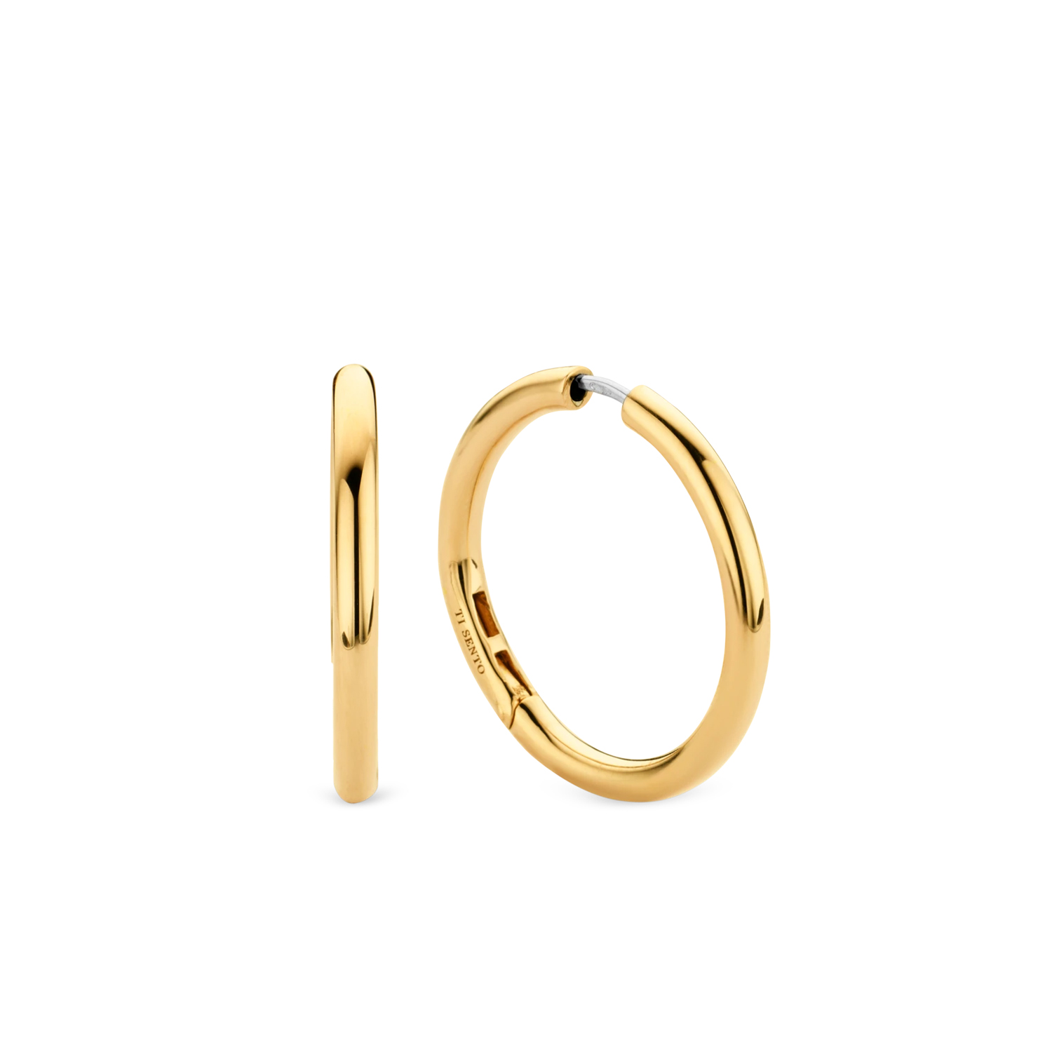 Ti Sento Gold Hoop Earrings - 30mm