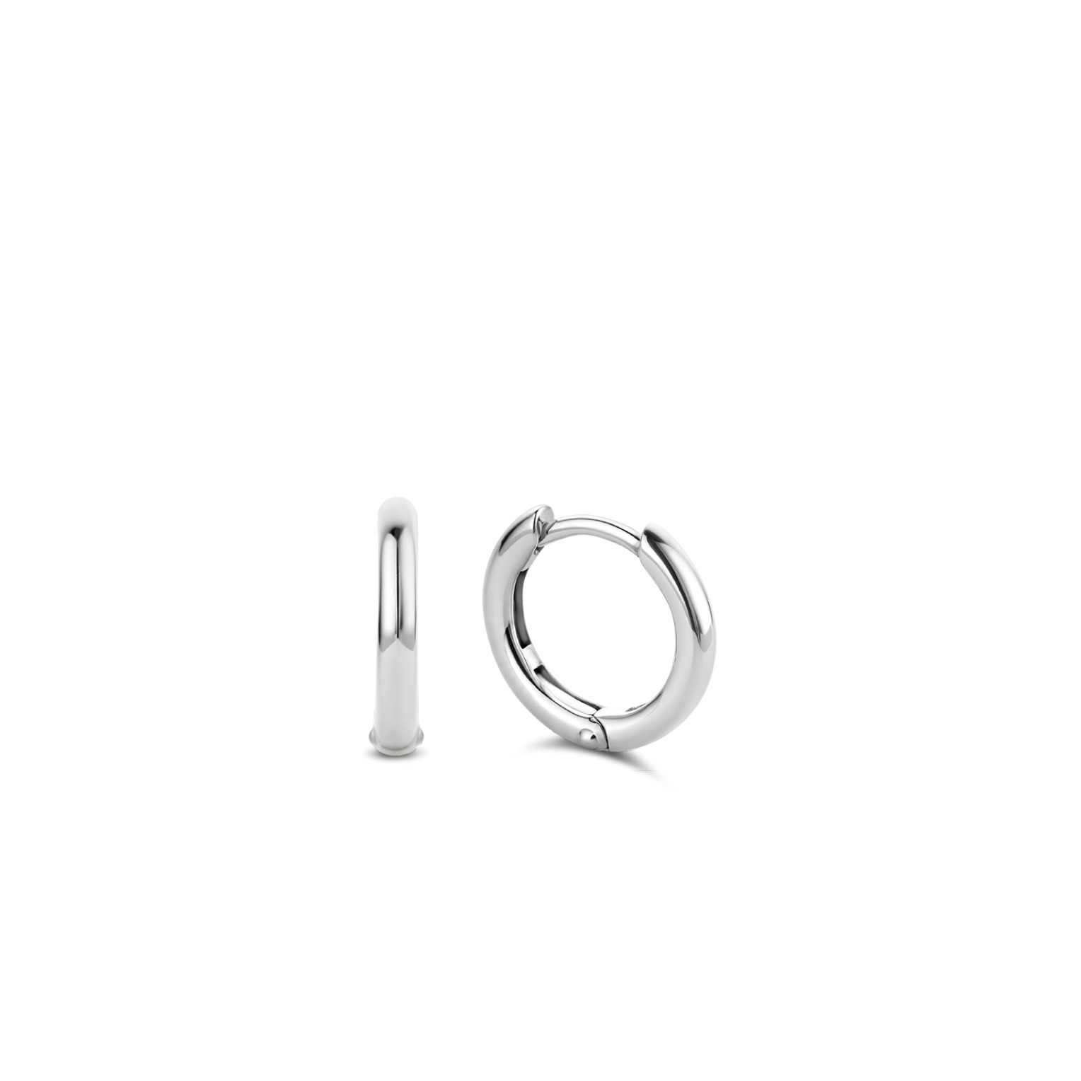 Ti Sento Silver Hoop Earrings - 14mm Slim